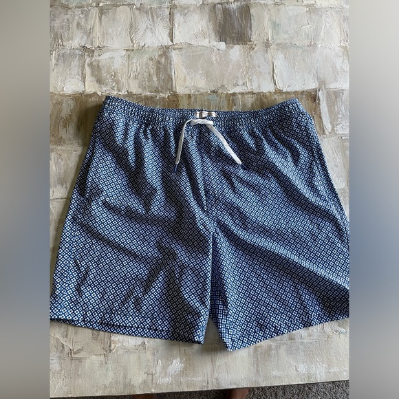 Elysian Supply co men’s blue and white swim trunks size L - Picture 1 of 3